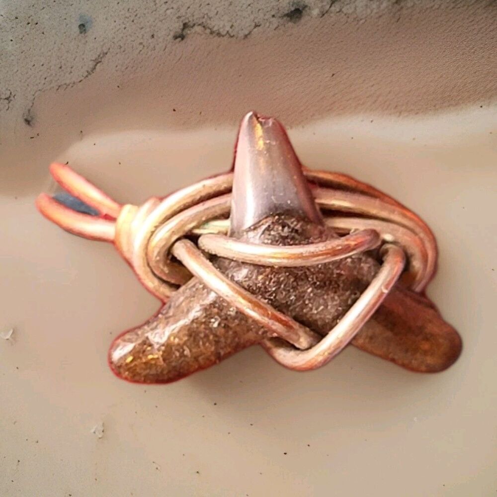 Real Fossil Shark Tooth Handmade Wire Wrapped Pinky or Toe Ring 5 1/2